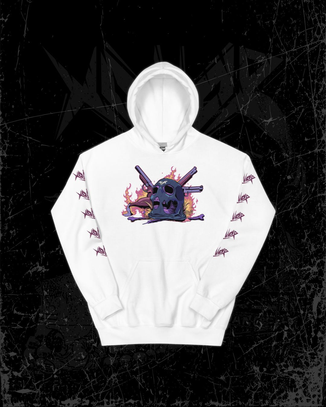 "All Hail the Genocide" Skull Mask Hoodie