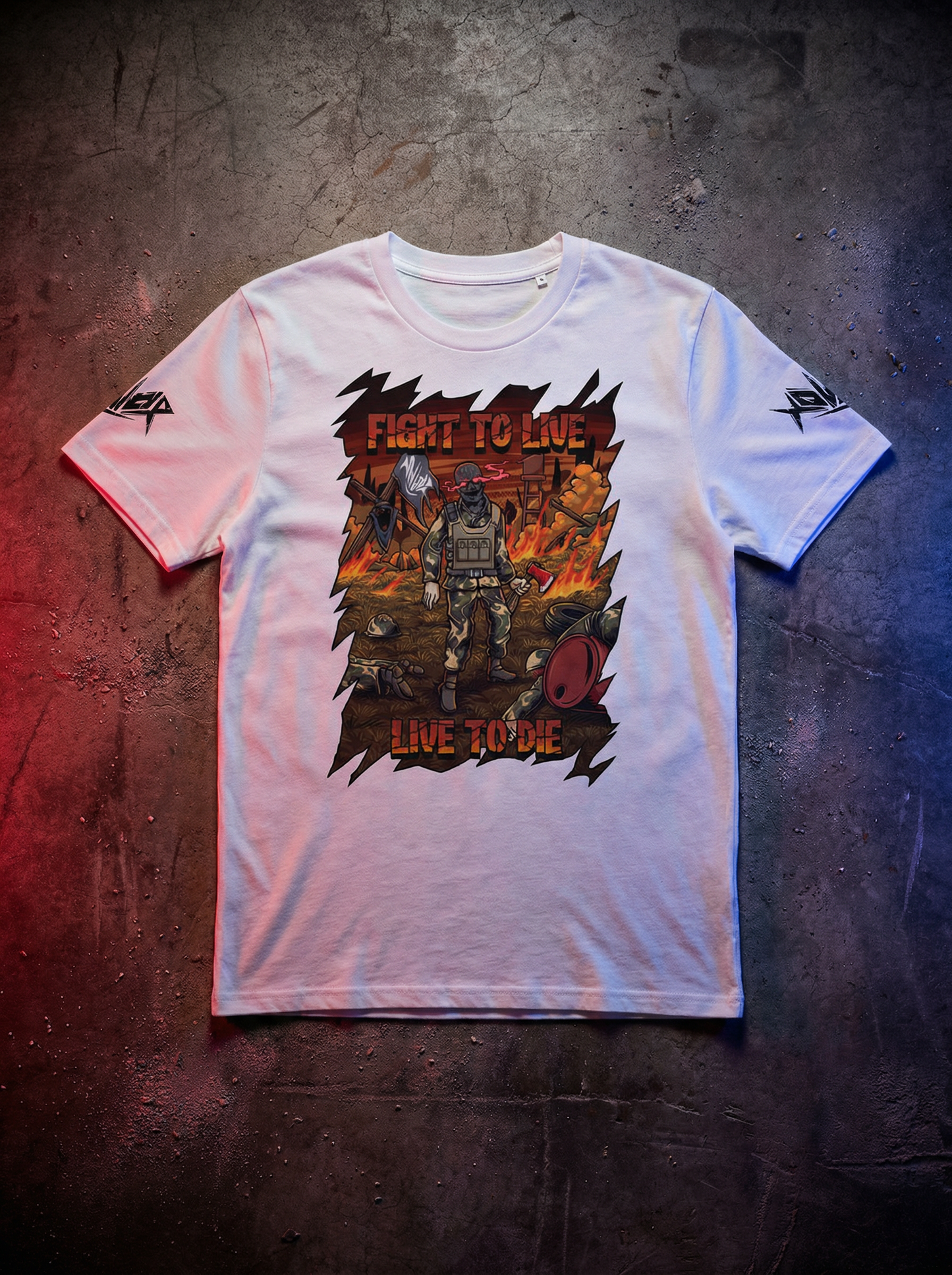 "Fight to live - Live to die" Cannonfodder T-Shirt