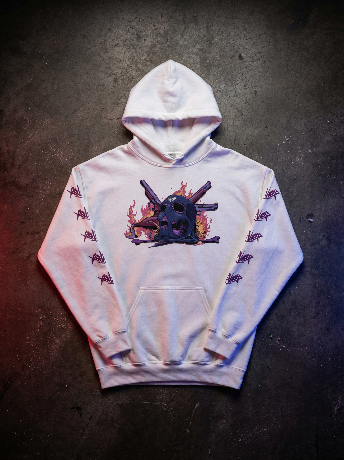 "All Hail the Genocide" Skull Mask Hoodie